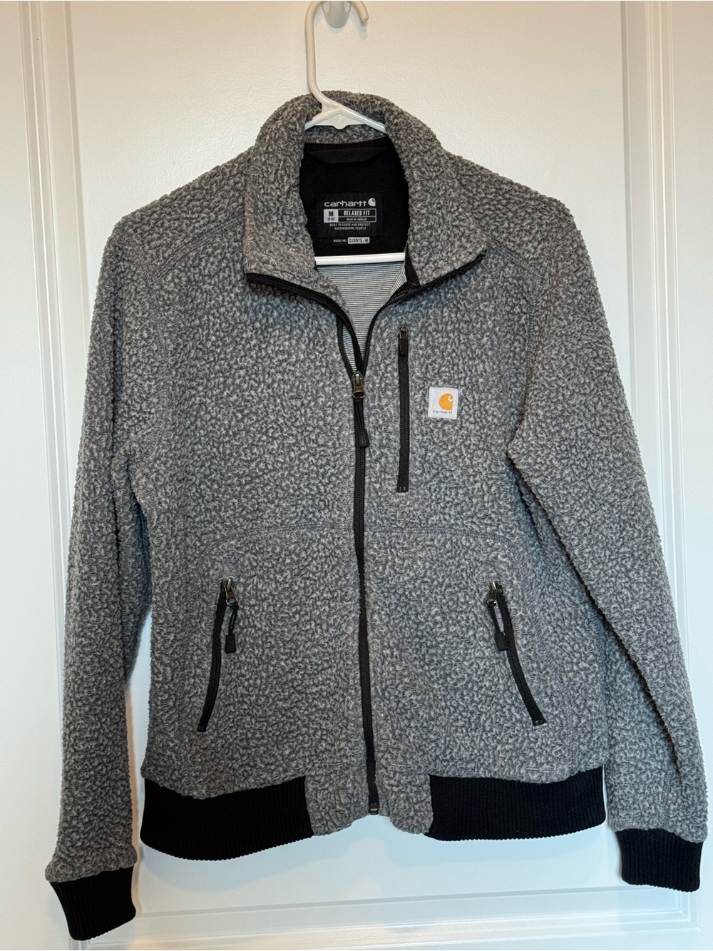 Carhartt Women's Gray Sherpa Fleece Zip Jacket
